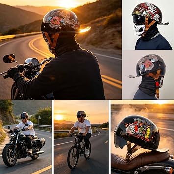 Retro Baseball Cap Half Shell Motorcycle Helmet