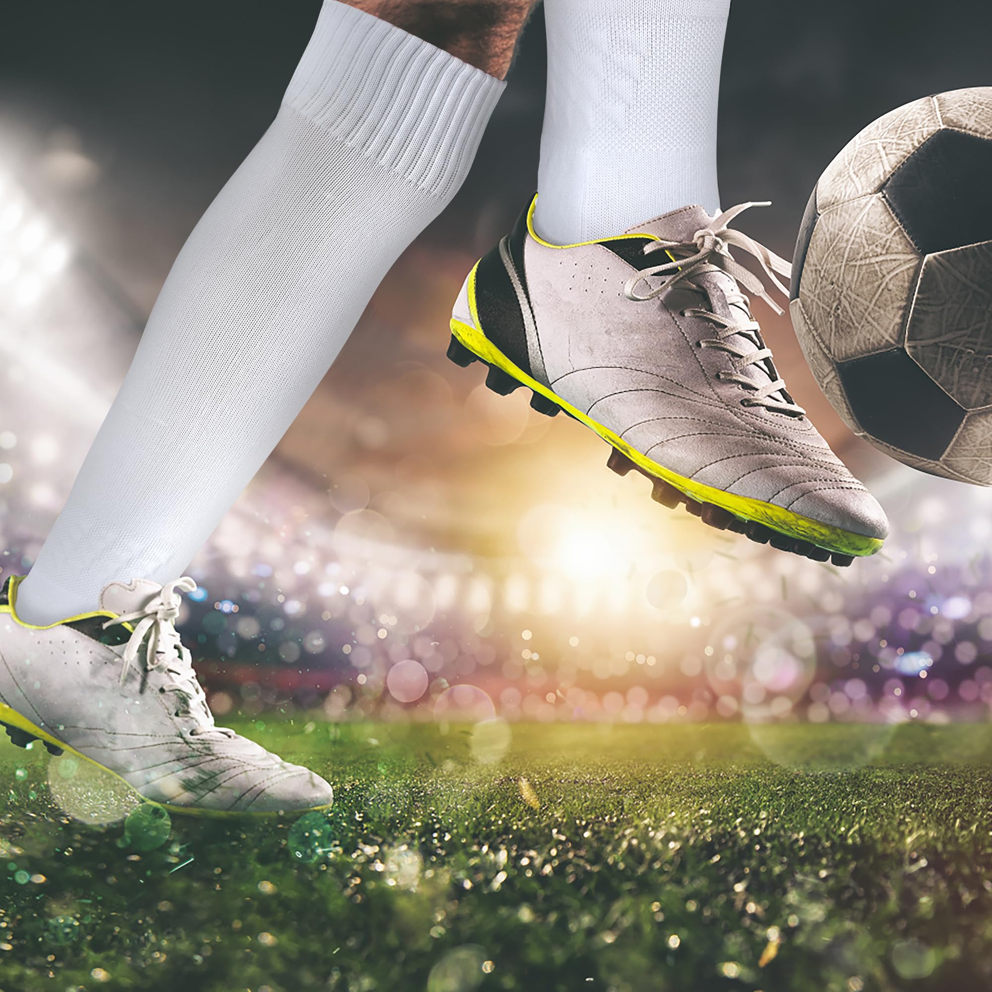 ELUTONG Fußballsocken Kinder, 1/3 Paar Unisex Fußballstutzen Trainingssocken Elastische Sportsocken, Bequem und Atmungsaktiv Sockenstutzen für Fußball Laufen Basketball 33-45