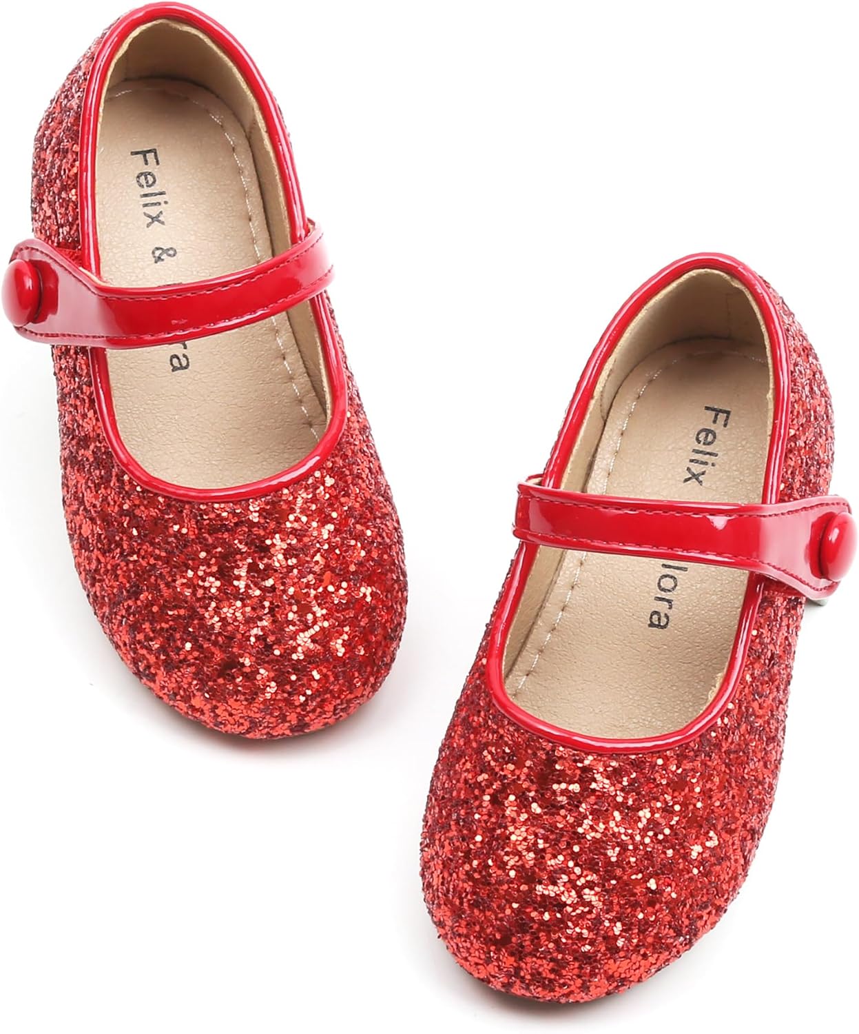 Felix & Flora Toddler Girl Dress Shoes - Flower Girl Ballet Mary Jane Flats Party School Wedding