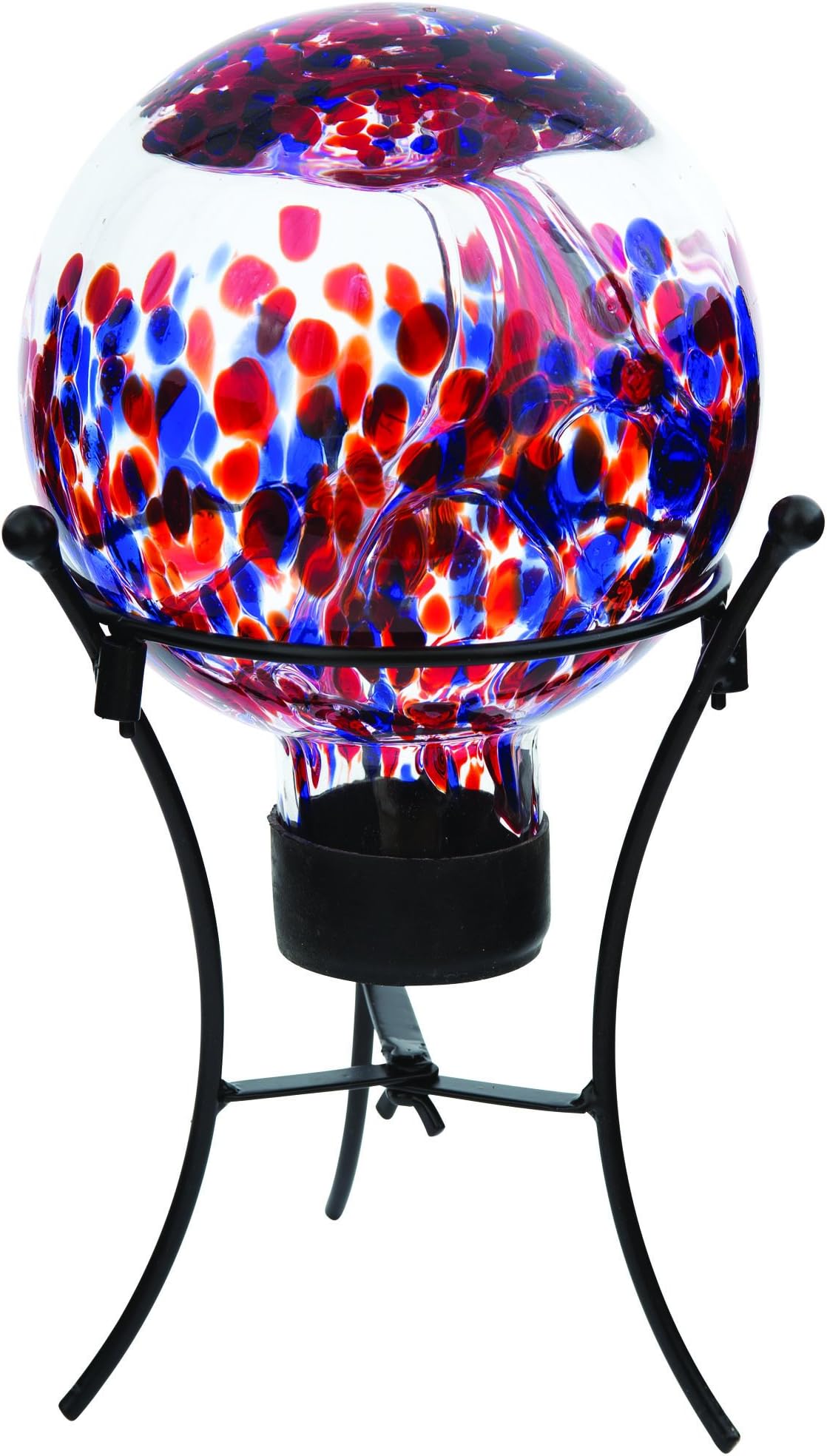 GD137333 Gazing Ball Tree Design with Metal Stand, 6", Blue