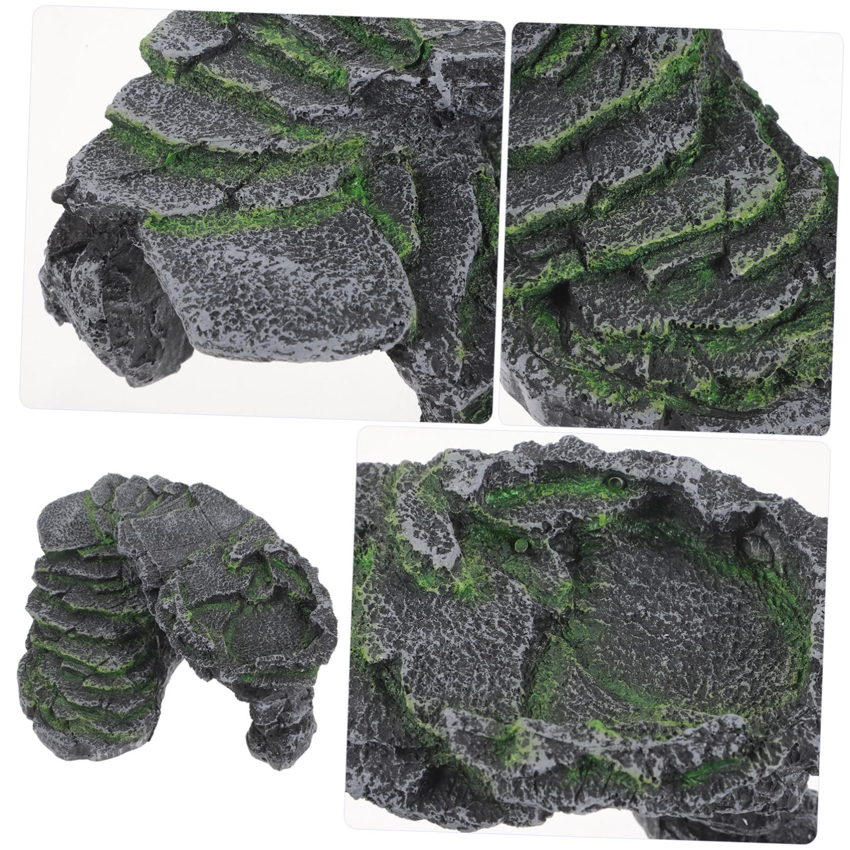 Hohopeti Plataforma Flotante y Rampa para Tomar el Sol para Tortugas de Resina Diseño Realista en Acuario o Hábitat de Reptiles