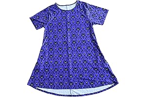 Haunted Mansion Purple Creepy Wallpaper Design Halloween Womens Dress with Pockets
