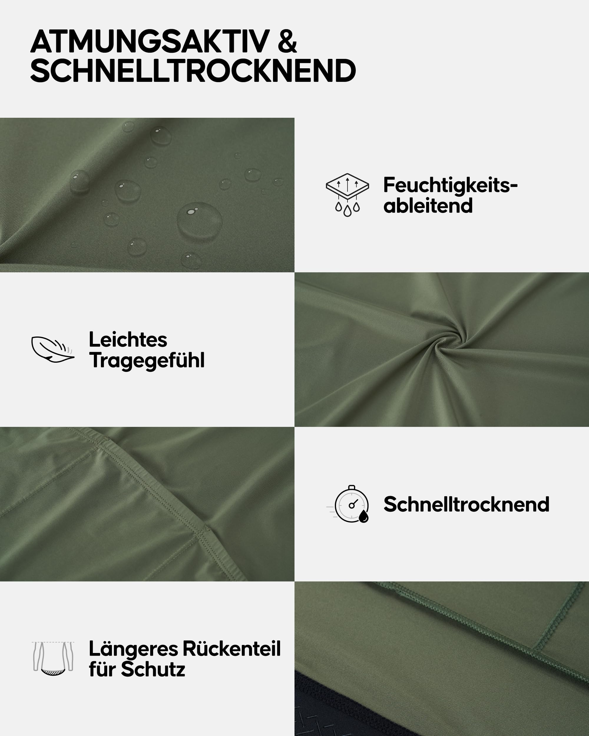DANISH ENDURANCE Langarm Radtrikot Herren mit Reißverschluss, Fahrradtrikot mit Taschen, Schnelltrocknendes Rennradtrikot, Fahrradbekleidung Herren