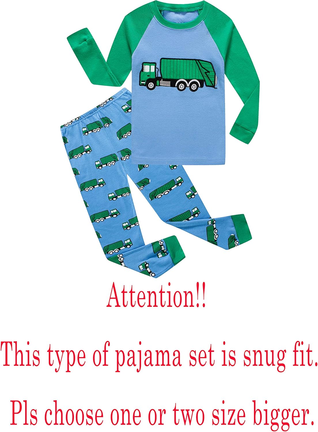 KikizYe Little Big Boys Girls Pajamas Set Kids PJs 100% Cotton Sleepwear - Image 2