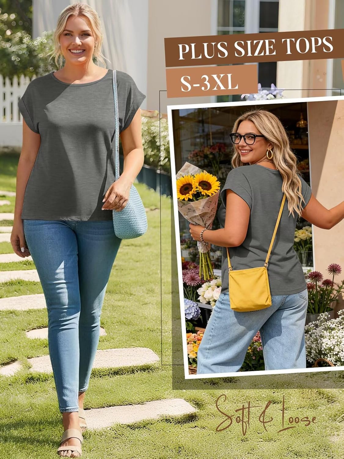 Bliwov Womens T Shirts Summer Tops Cap Sleeve Crewneck Casual Business Blouses 2026 Spring Clothes Fashion Outfits - Image 4