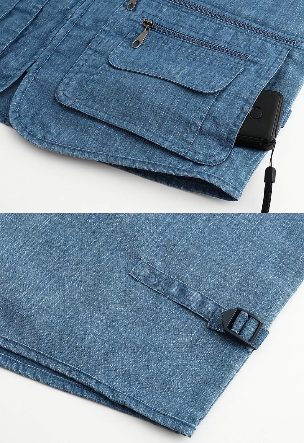 Mens Outdoor Fishing Vest Safari Travel Photography Vests Jacket Multi Pocket - Image 7