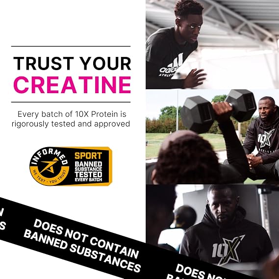 10X Athletic Creatine Unflavoured 300g 60 Servings