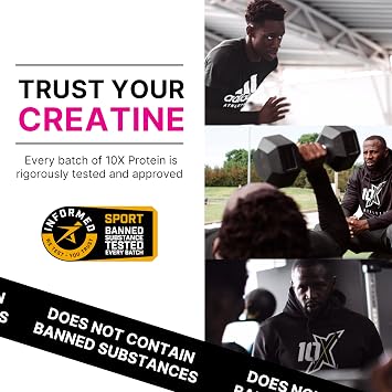 10X Athletic Creatine Unflavoured 300g 60 Servings