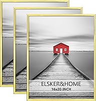 Vista 34 de ELSKER&HOME Juego de 3 Marcos para Póster 18x24, Marco de Fotos Blanco para Montaje en Pared Horizontal o Vertical, Resistente y a Prueba de Arañazos