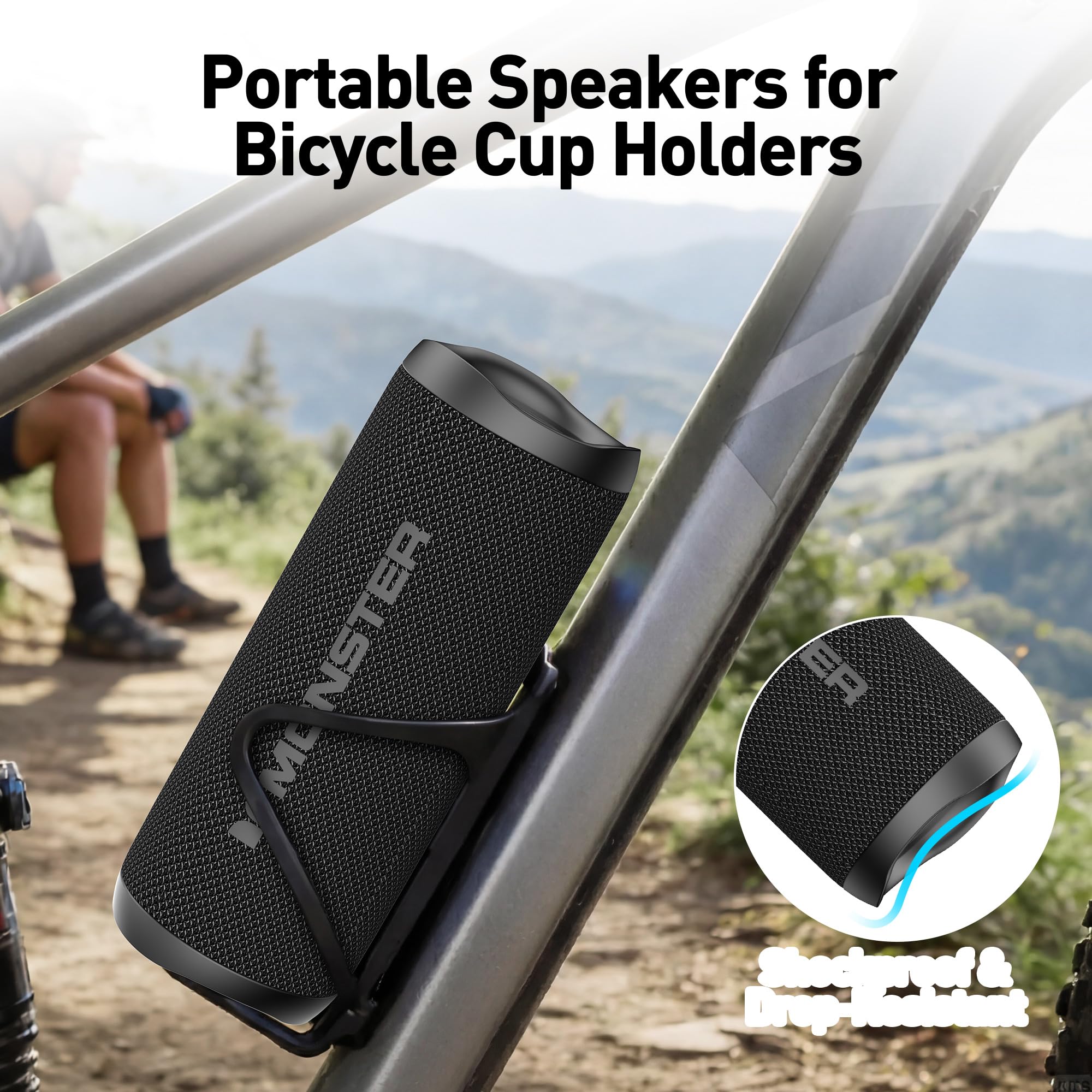 Monster Bluetooth Speaker, Wireless Portable Outdoor Bluetooth Speakers, 60W True Wireless Stereo IPX8 Waterproof, Dual PairingBluetooth 5.4 Built-in Mic, Outdoor Speaker — view 6