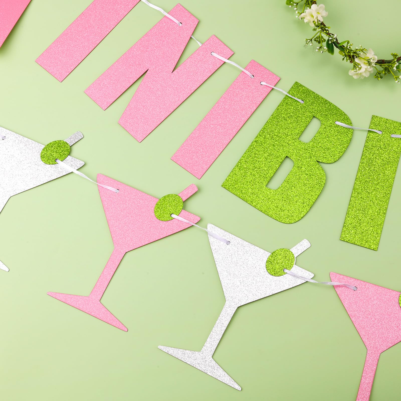 Guirlande Décorative Espresso Martini - 4 Bannières Avec Nœuds, 3 M De Long - Thème Cocktail Pour Enterrement De Vie De Jeune Fille - 13