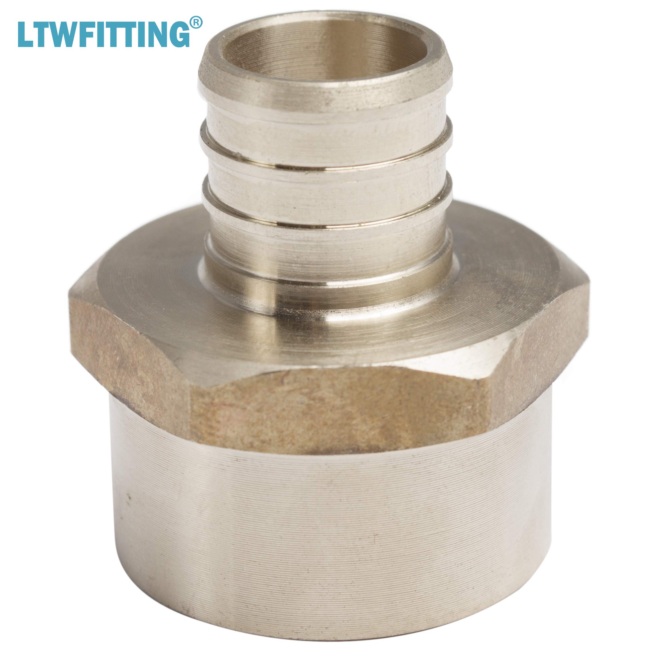 LTWFITTING 3/4 Pouce PEX x 3/4 Pouce Femelle NPT Adapteur Ondulation Sans Plomb de Tuyau Raccord en Laiton (paquet de 25)