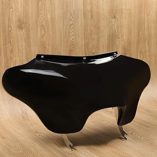 Miniatura 9 de HECASA Carenado de murciélago delantero compatible con Harley Davidson Heritage Softail Fat Boy Deluxe 1986-2015 con parabrisas transparente,