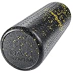 Day 1 Fitness High Density Muscle Foam Rollers - Sports Massage Rollers for Stretching, Physical Therapy, Deep Tissue, Myofascial Release - Ideal for Exercise and Pain Relief - Speckled Yellow, 18