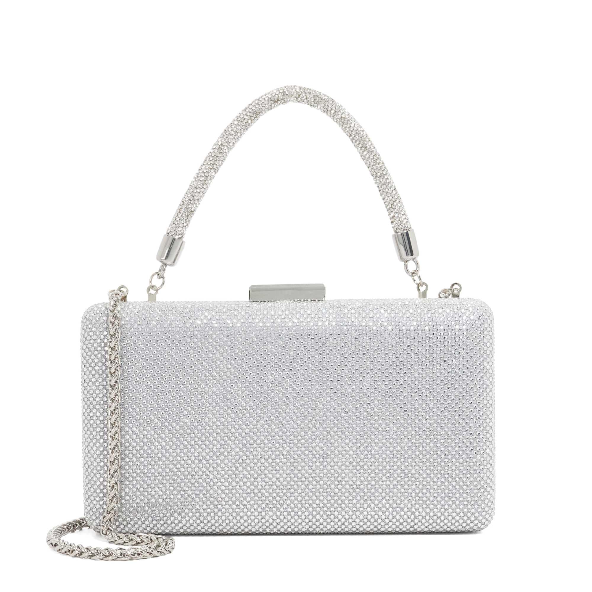 Dune London BEAUT Diamante Handle Evening Bag One Size Clutch Bag
