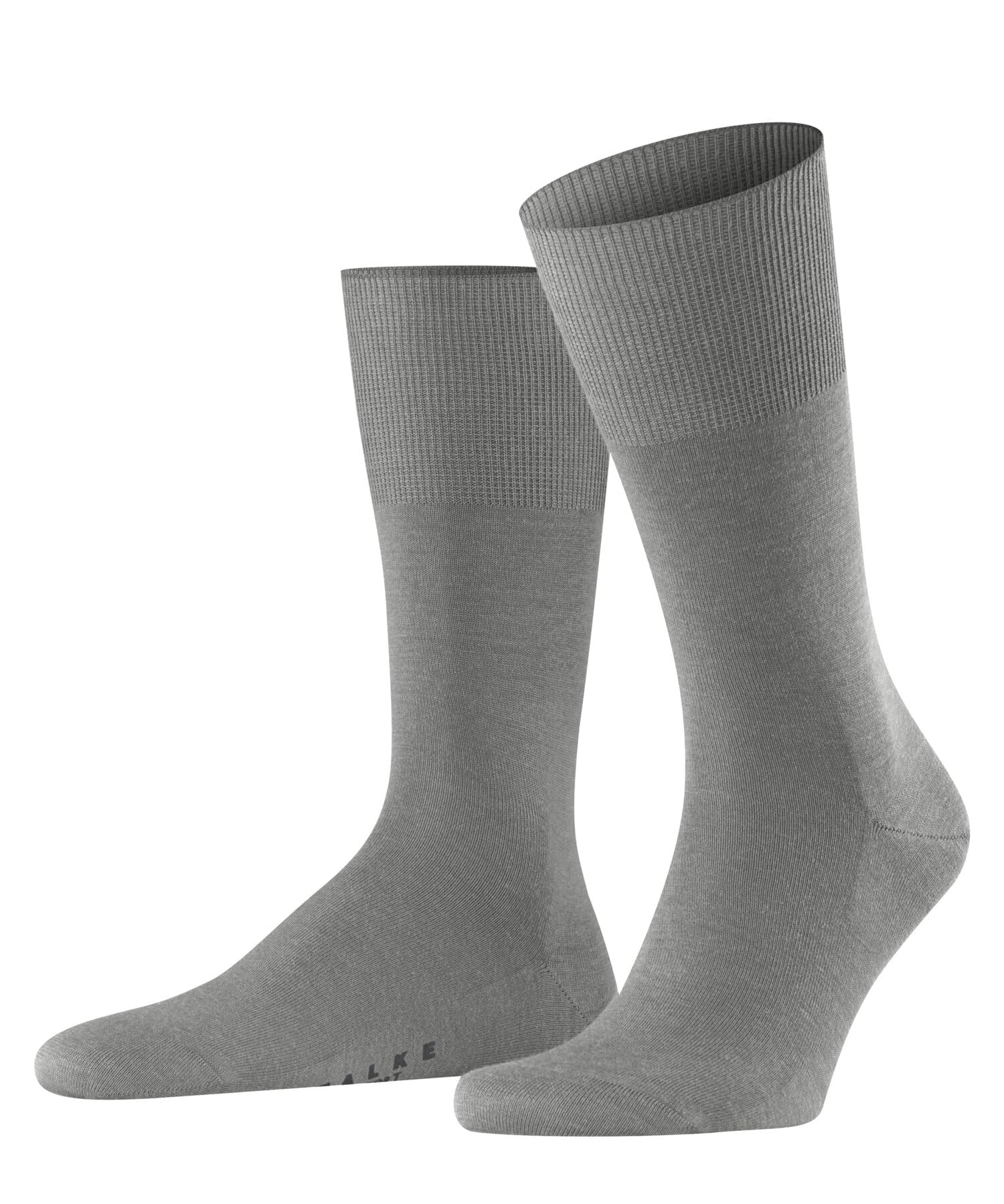 FALKE Herren Socken Airport M So Wolle Baumwolle Einfarbig 1 Paar, Grau (Lunar 3225), 41-42