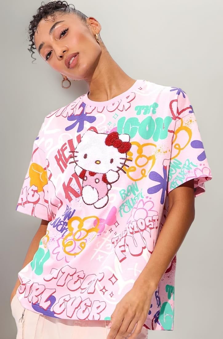 新品☆ZUMBA M/Lサイズ Hello Kitty 半袖 Tシャツ ピンク 新品☆ZUMBA M/