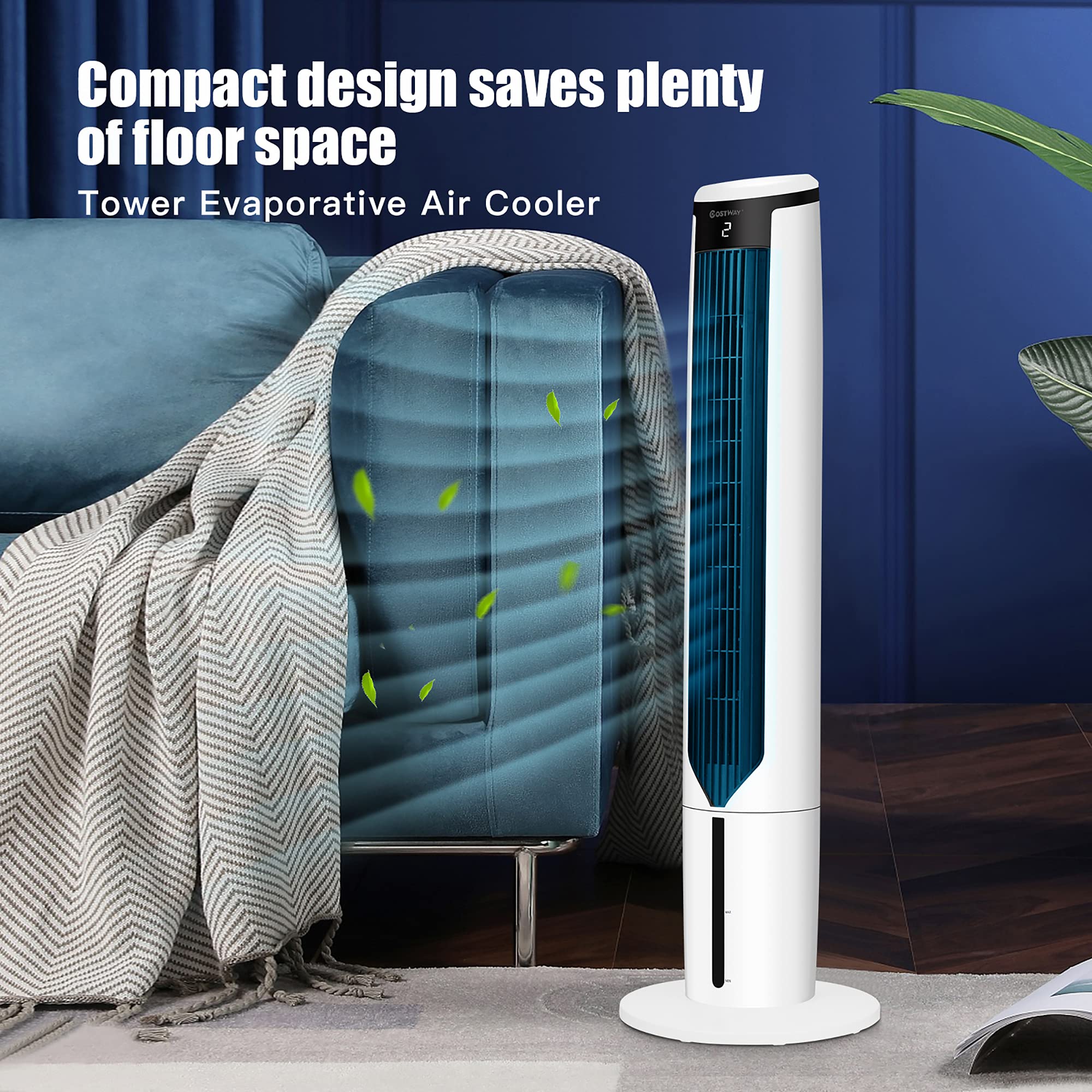 DORTALA 41 Tower Fan, 3-in-1 Evaporative Air Cooler Humidifier w/Remote  Control, LED Display, 9H Timer, 4 Ice Packs, Portable Floor Bladeless Fan  w/3 Modes u0026 3 Speeds for Bedroom Living Room Office :