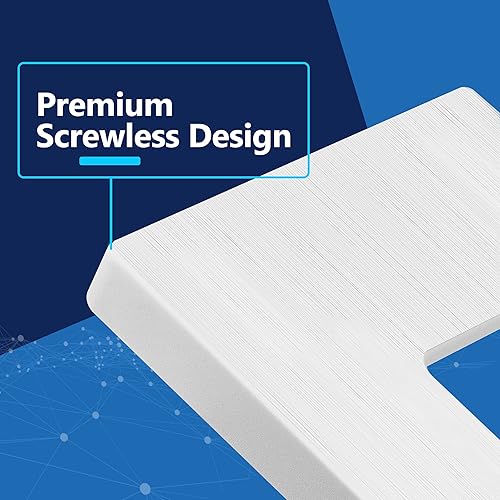 Miniatura 352 de LIDER - Cubierta decorativa de interruptor doble con acabado mate, placa de pared sin tornillos, tamaño mediano, 2 bandas, 4.88 x 4.92 pulgadas