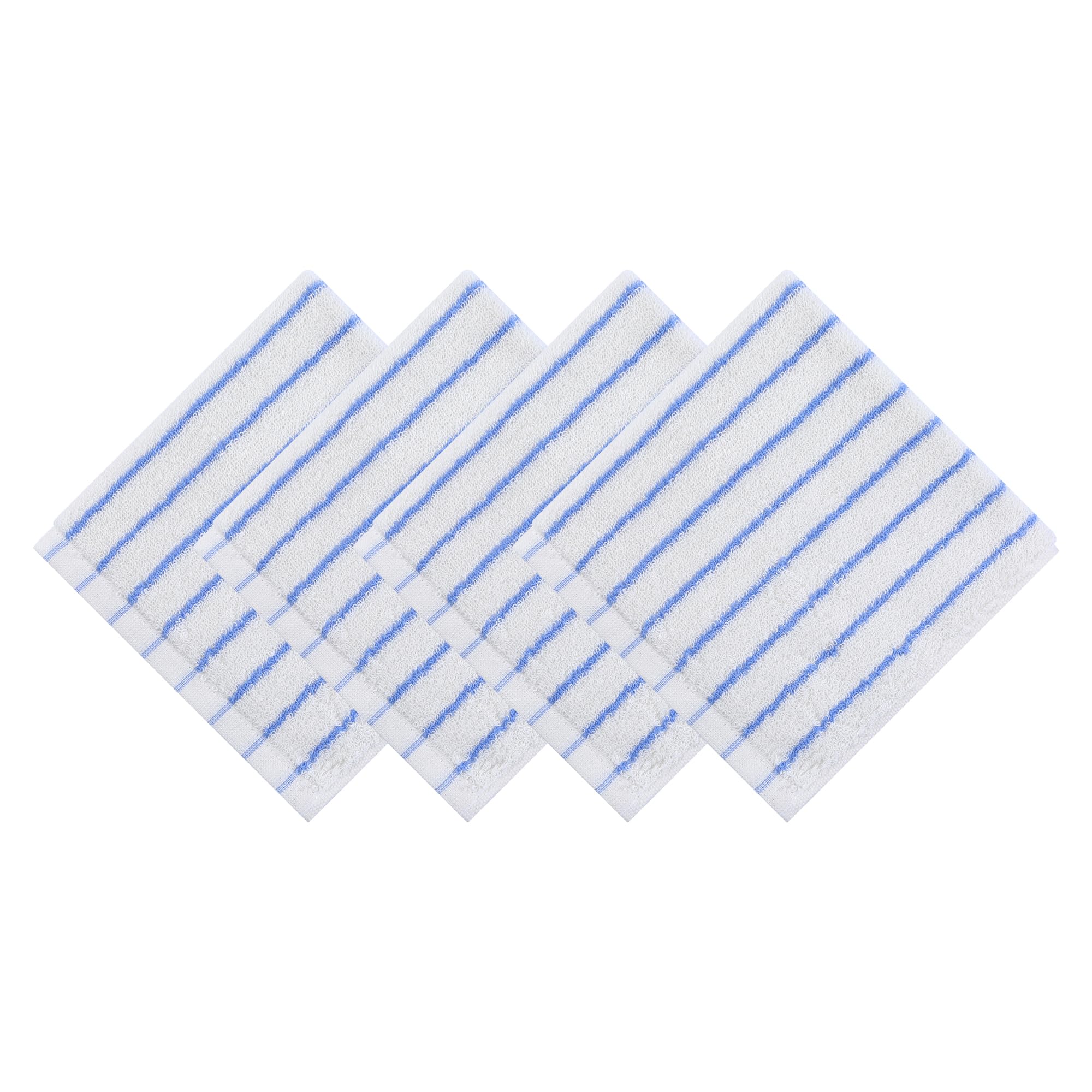 HMETOL Cotton Striped Soft & Absorbent Face Cloths 34 x 34 cm Washcloths