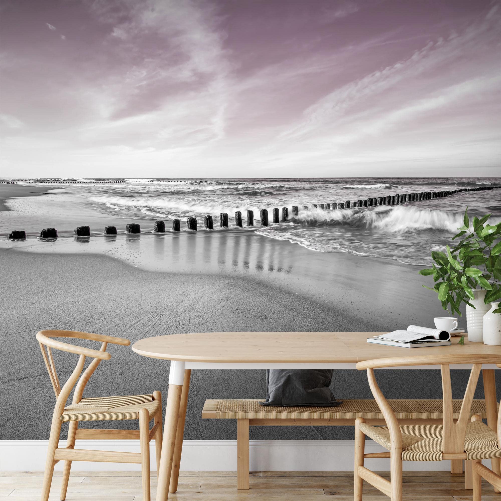 Carta Da Parati Fotografica Spiaggia E Mare | Tessuto Non Tessuto, Made In Germany, Facile Applicazione - Foto 3