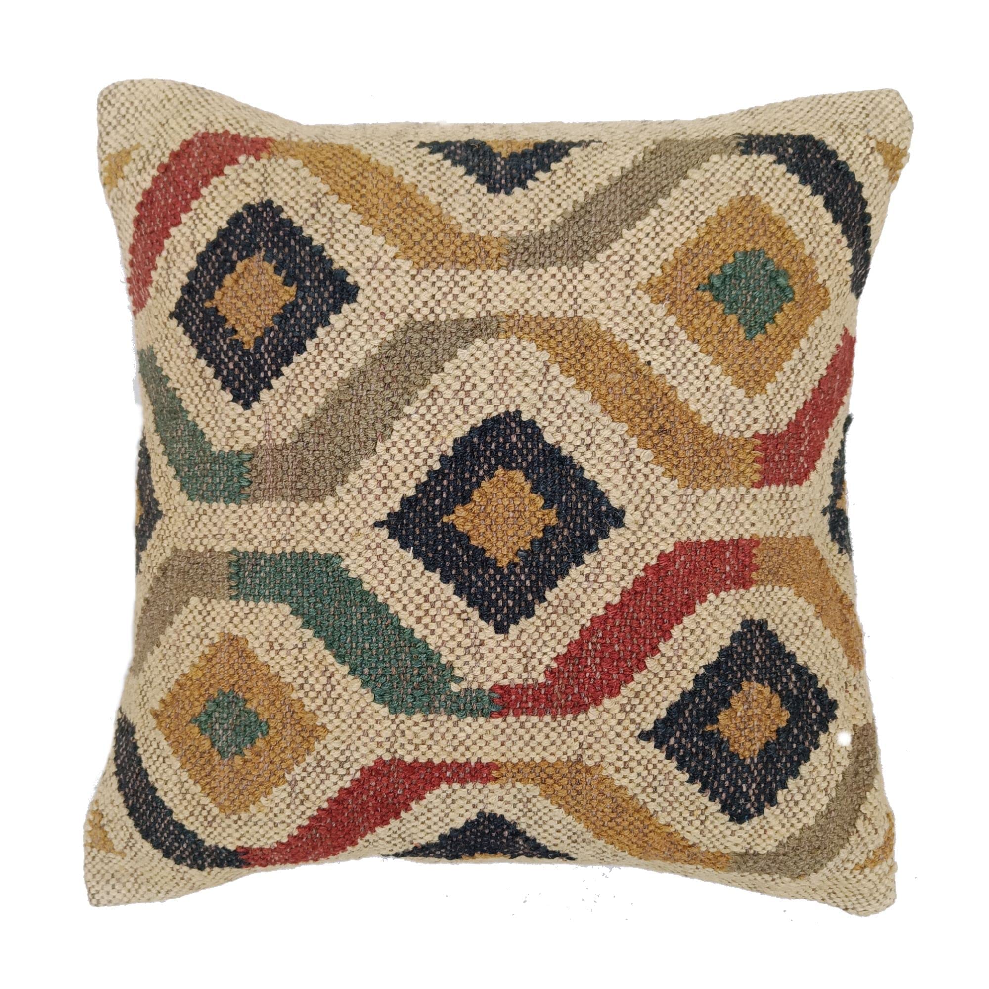 Sophia-Art 16,20,24,30 Pollici Chic Copertura Decorativa Chic Hippie Boemo Federa per Cuscino Cuscino per Frutta Fatto a Mano Cuscino per Cuscini in Cotone Kantha Boho (Grey, 24 x 24