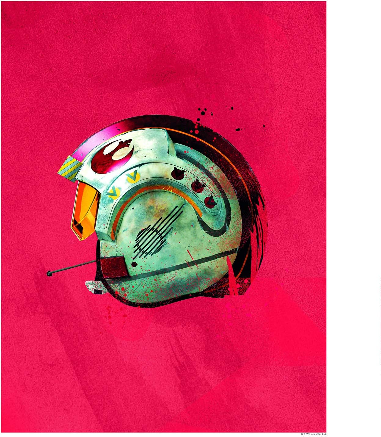 Komar Wall Picture | Star Wars Classic Helmets Rebel Pilot | Children's Room Decoration Art Print | Without Frame | WB094-50 x 70 cm | Size: 50 x 70 cm (W x H)