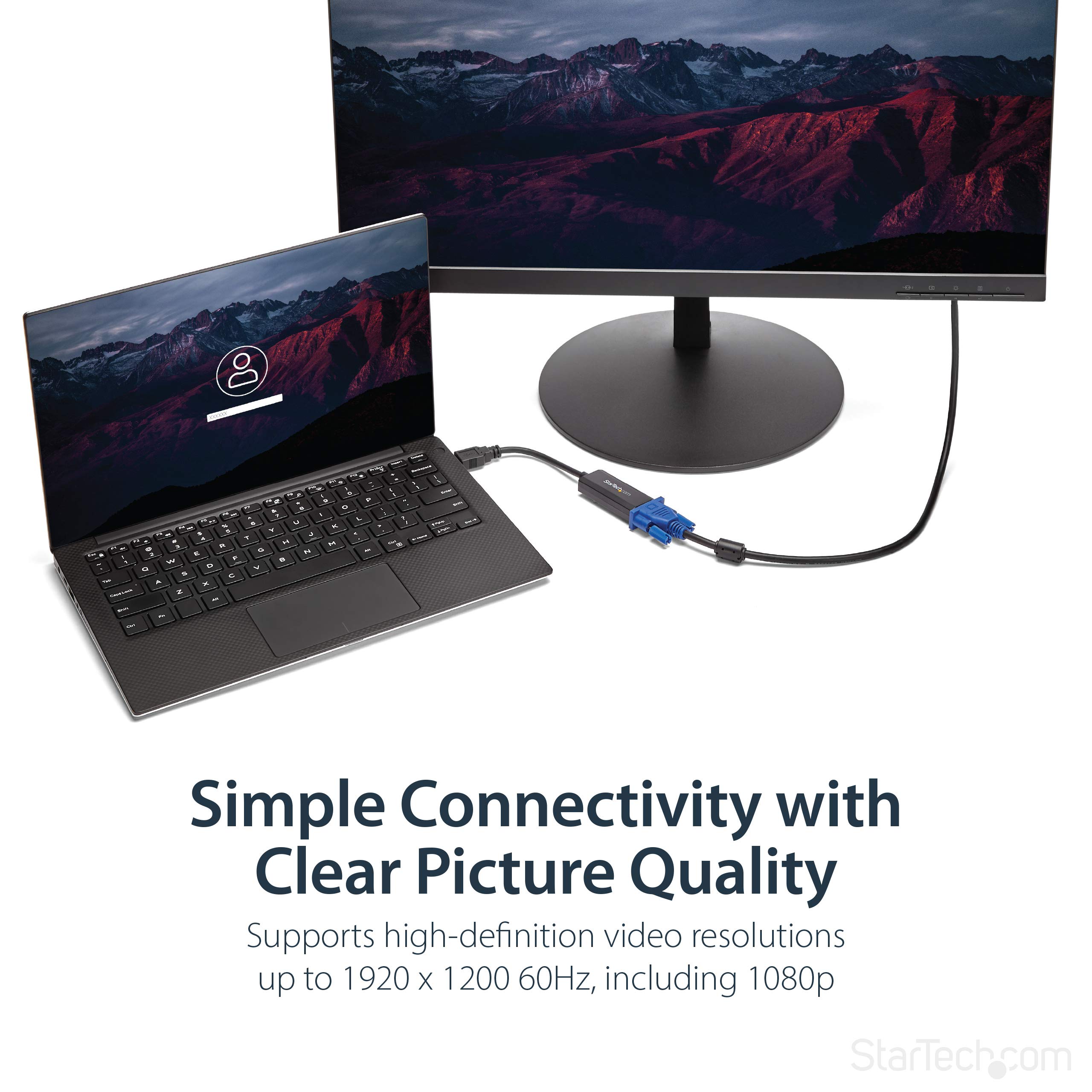 StarTech.com Adaptateur vidéo USB 3.0 vers VGA - Carte graphique externe avec installation du pilote intégrée - 1920x1200 (USB32VGAV)