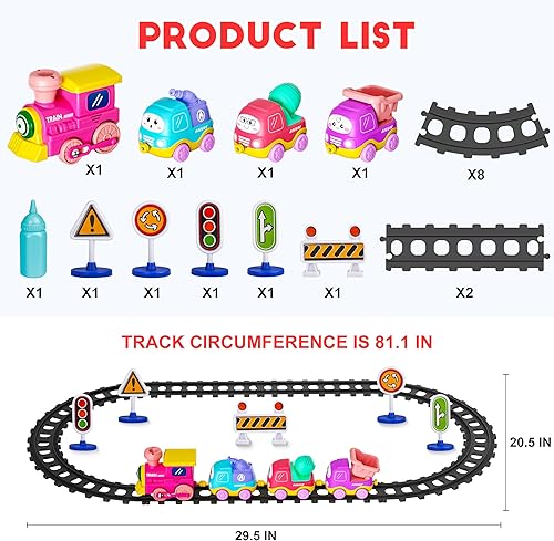 Miniatura 5 de Juego de tren de pista de vapor para niños pequeños, juguetes de tren de conexión magnética con luces y sonidos, tren eléctrico de dibujos animados,