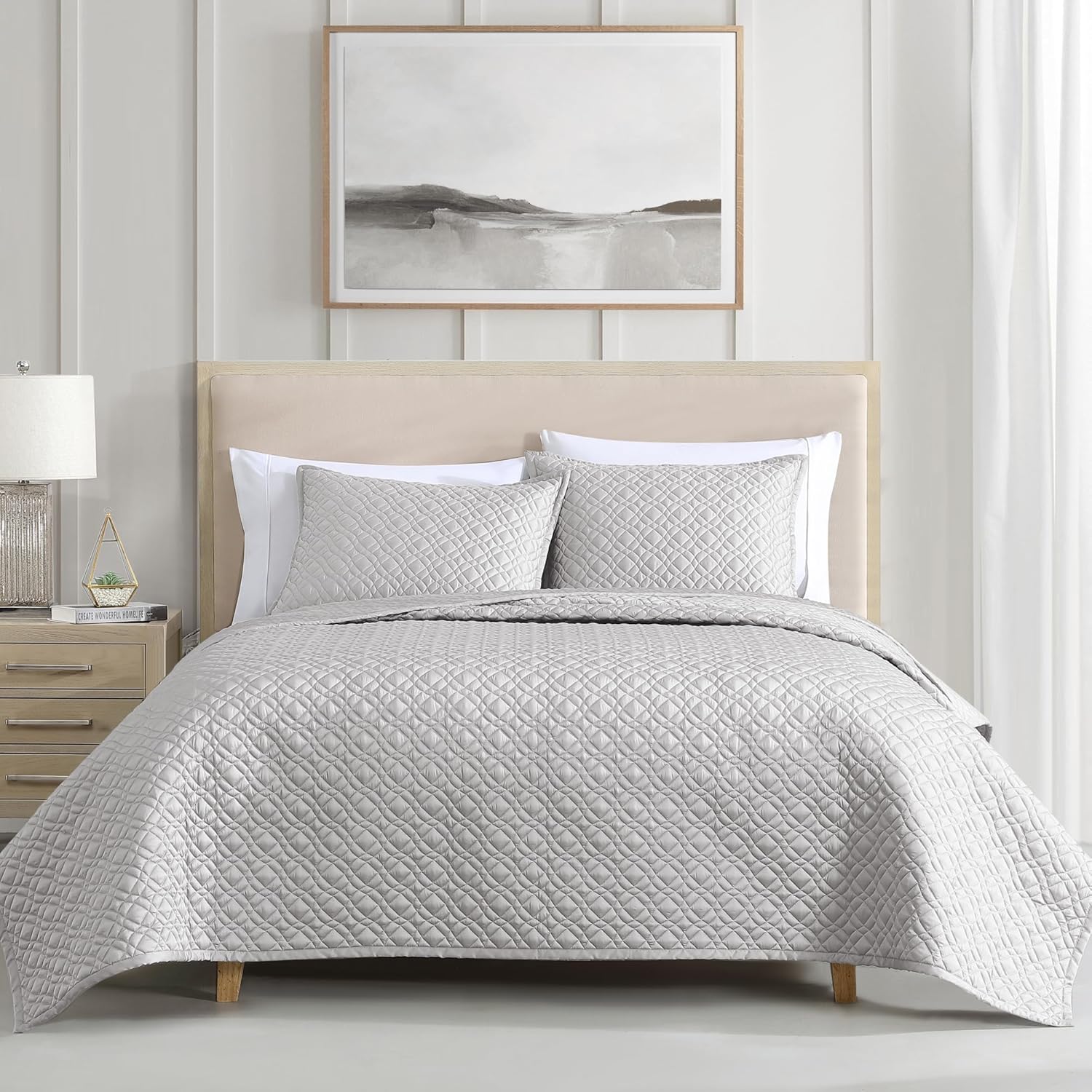 Riverbrook Home Noble Tencel Coverlet Set, King, White, 3 Piece Set