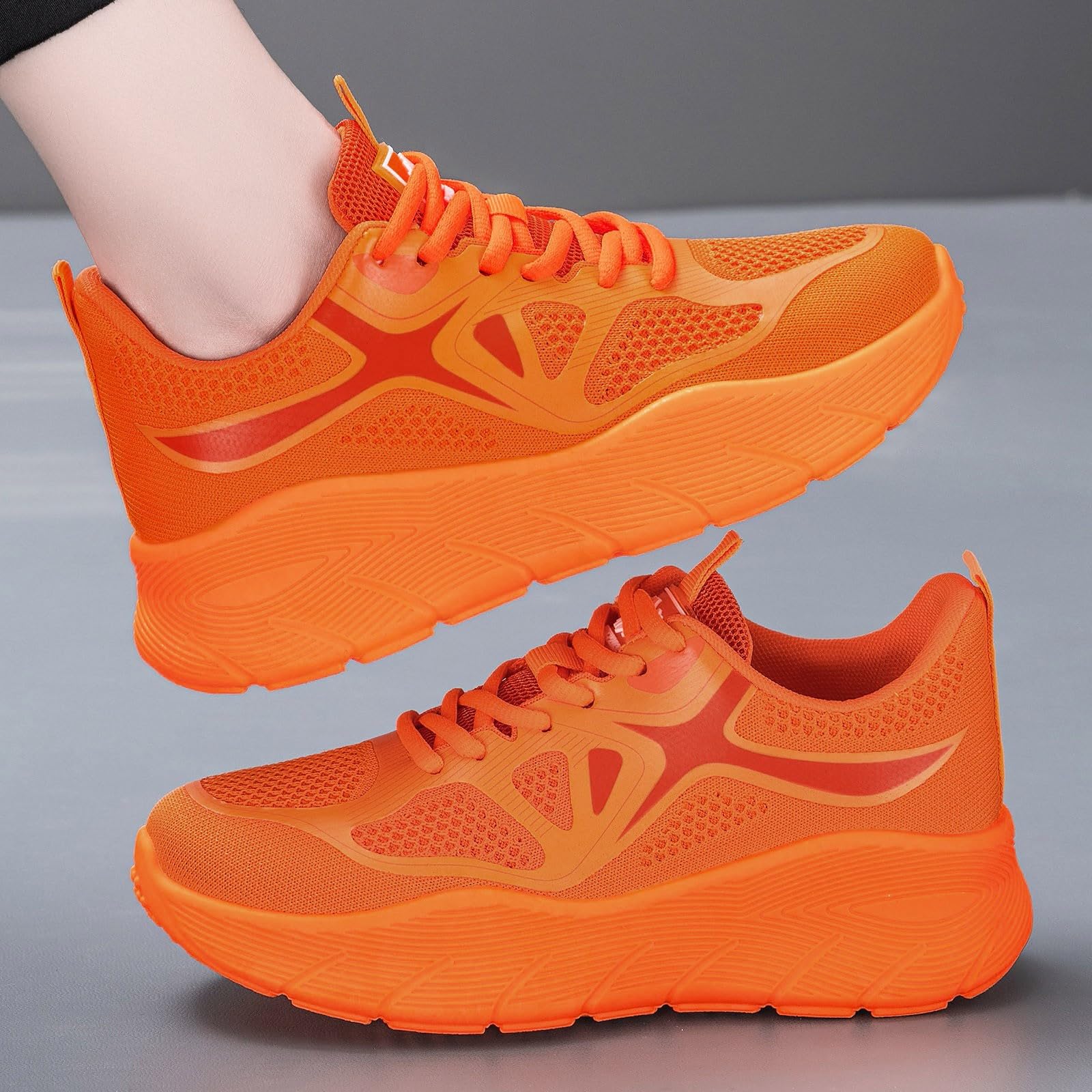 Scarpe da Palestra Donna Pianta Larga Sneakers Platform Donna Comode | Scarpe Ginnastica in Fibra Ecologica per Jogging Mattutino Calzature Atletica Concezione Ergonomica Pelle Sintetica