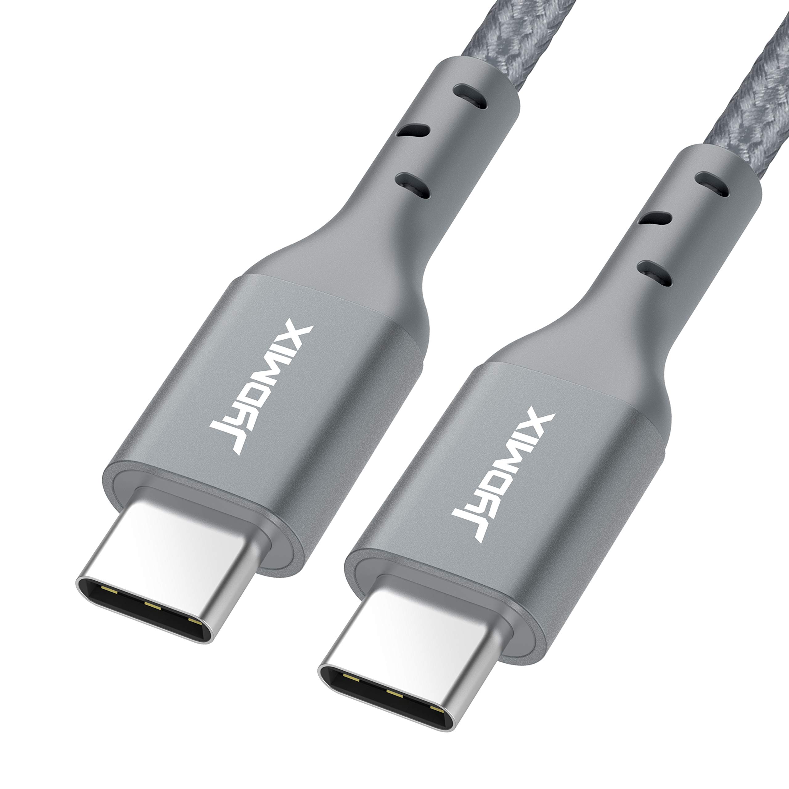 USB Type C to USB C Cable 2.0 (6ft) 20V/3A 2 Pack Fast Charger Cord (Silver, 6ft)