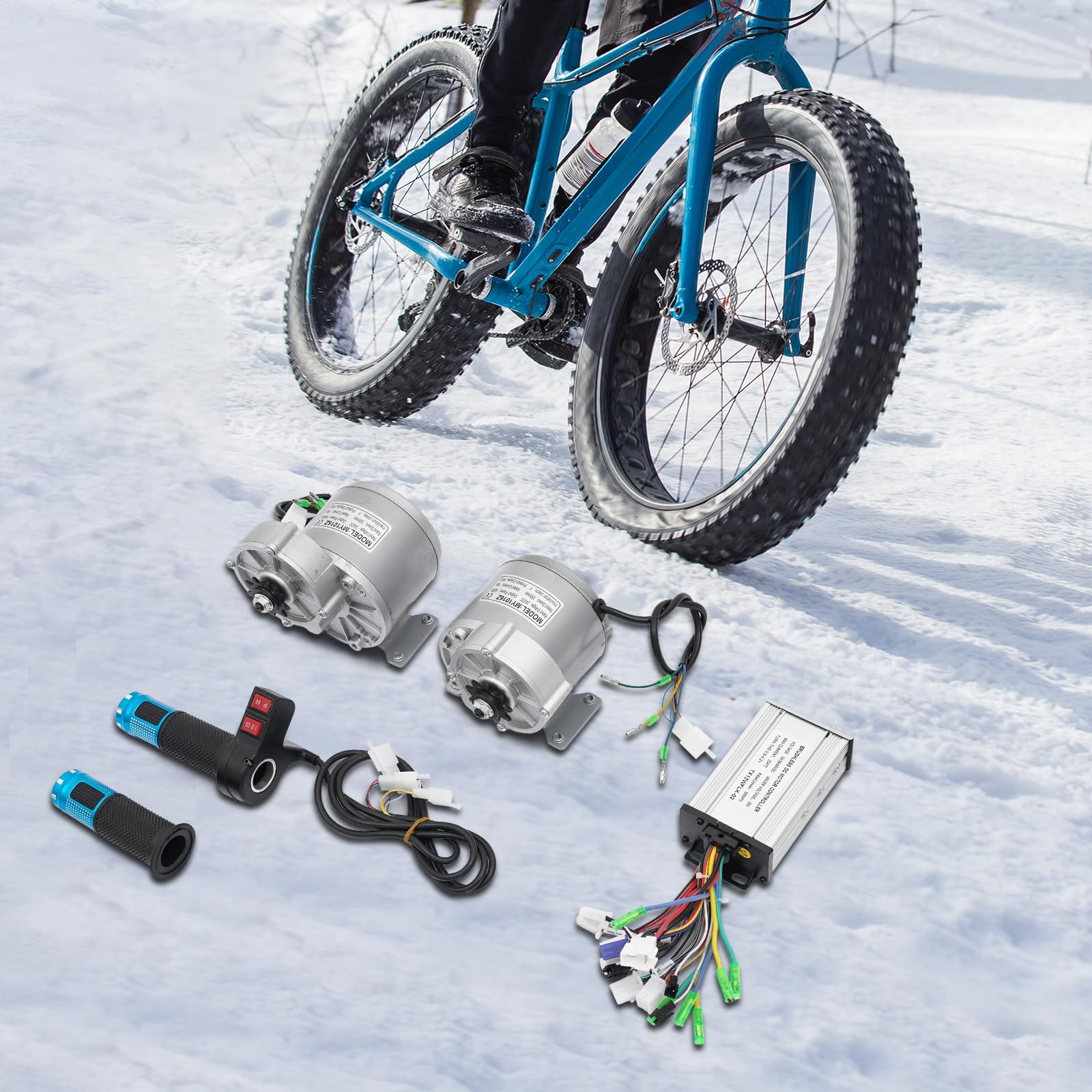 Bezszczotkowy silnik prądu stałego, podwójny 500 W z kontrolerem, 3-biegowy uchwyt obrotowy bieg wsteczny, do e-bike go kart, skuter elektryczny 36 V