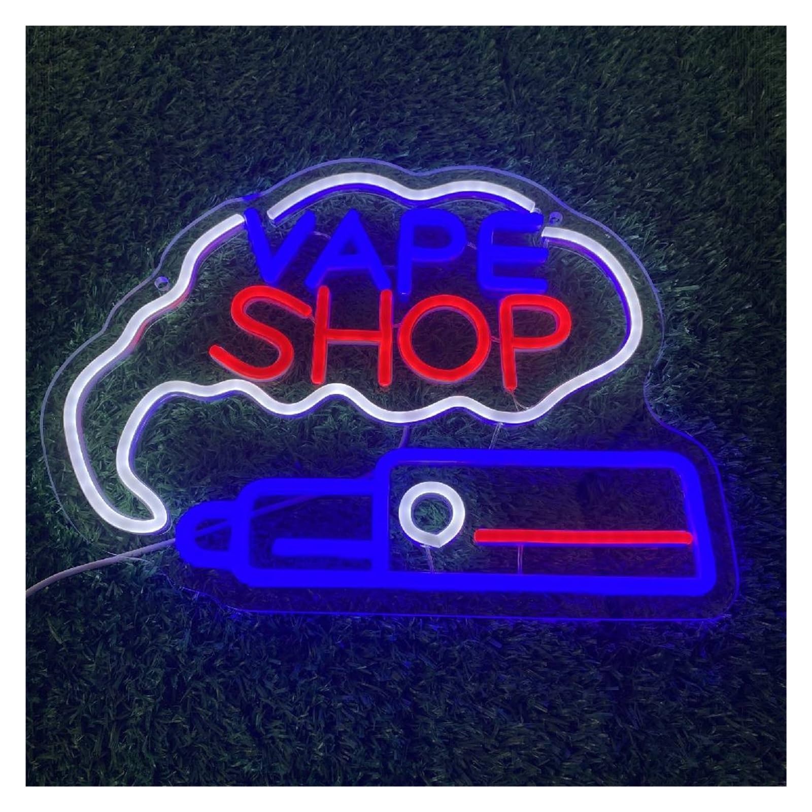 LEMST Sign Lamp Vape Shop Business Neon Sign USB Dimmable LED Light Restaurant Billboard Grand Opening 40X30cm