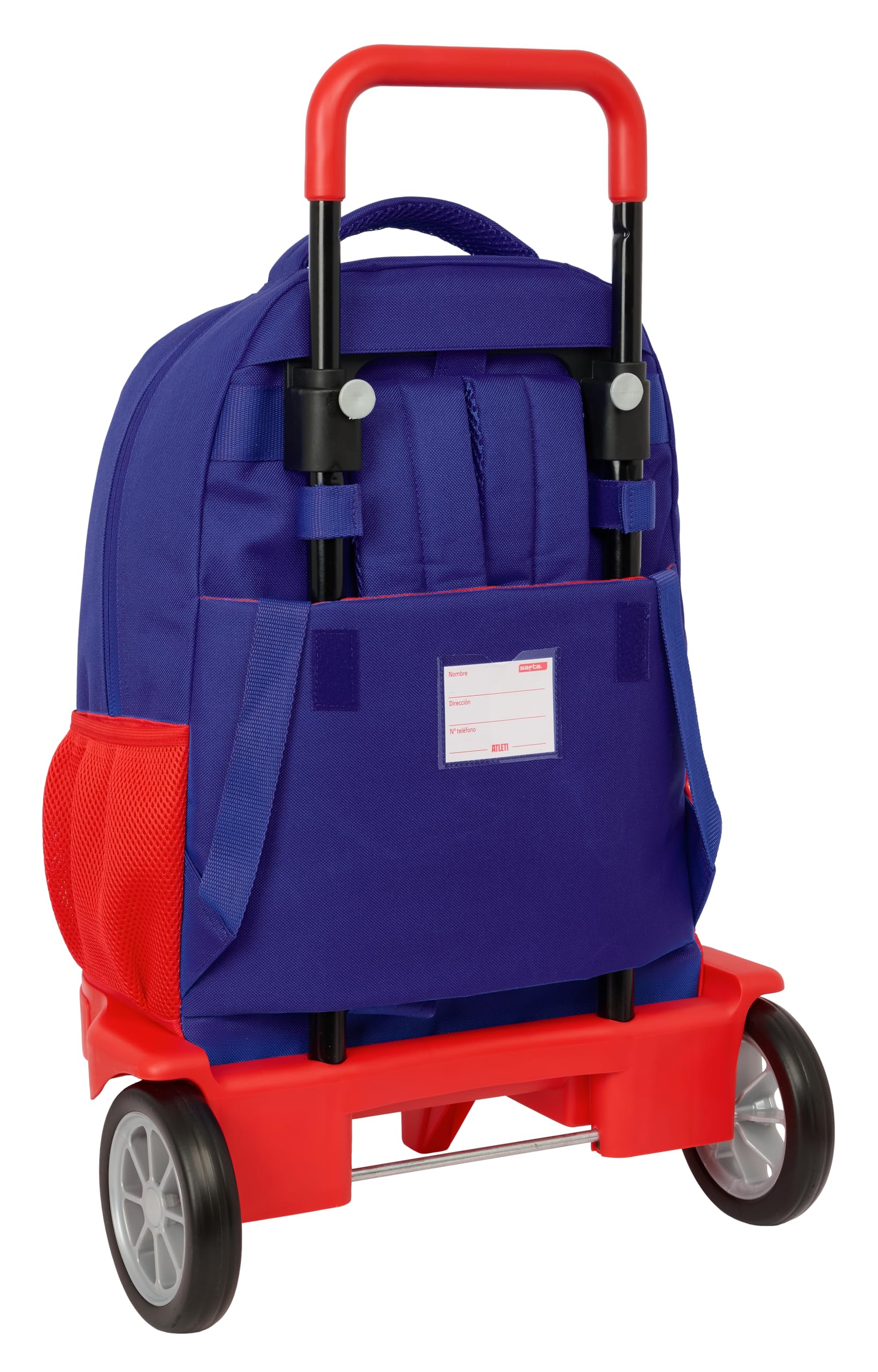 Safta ATLÉTICO DE MADRID - Mochila Grande con Ruedas, Compact Evolución, Extraíble, Ideal para Niños de Diferentes Edades, Cómoda y Versátil, Calidad y Resistencia, 33x22x45 cm