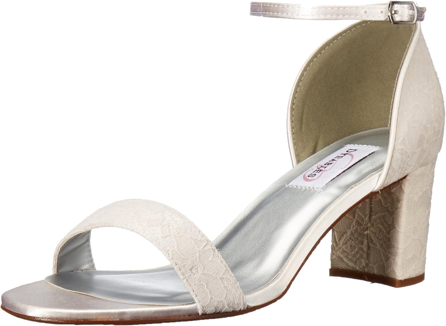 Dyeables Women's Summer Heeled Sandal, White, 12 M US