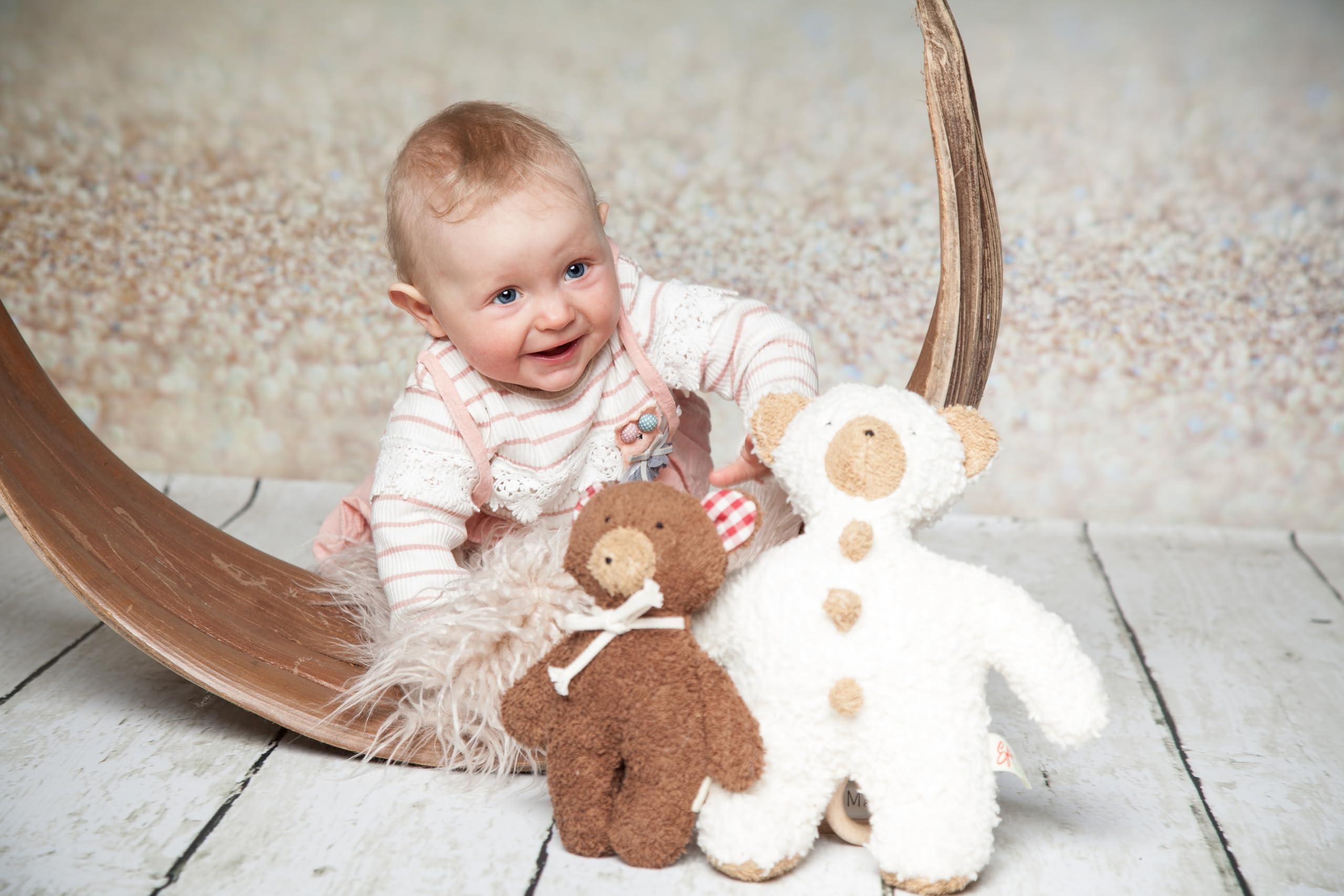 Efie Bio Kuscheltier Teddy Knöpfchen – handgemachtes Stofftier aus Bio-Baumwolle (KBA), GOTS-Zertifiziert & waschbar, 100 % Made in Germany
