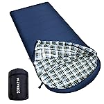 HiZYNICE Sleeping Bags for Adults Cold Weather Zero Degree Extra Large Sleeping Bag Adult Big and Tall Winter Camping XXL,Navy Blue Right Zip,90 x 39