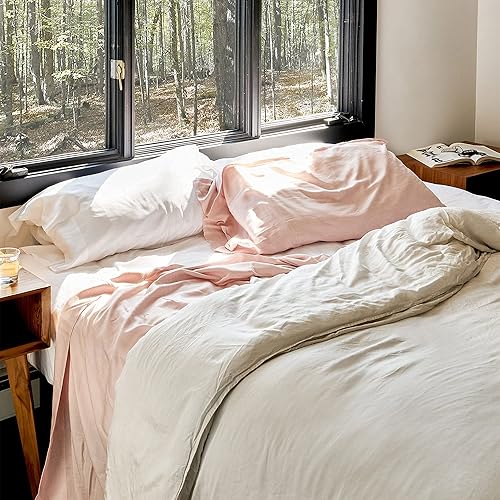 Miniatura 6 de Buffy Juego de sábanas 100 % eucalipto lyocell  Suave y sedoso, fresco al tacto, juego de 4 piezas teñidas naturalmente con bolsillos profundos de