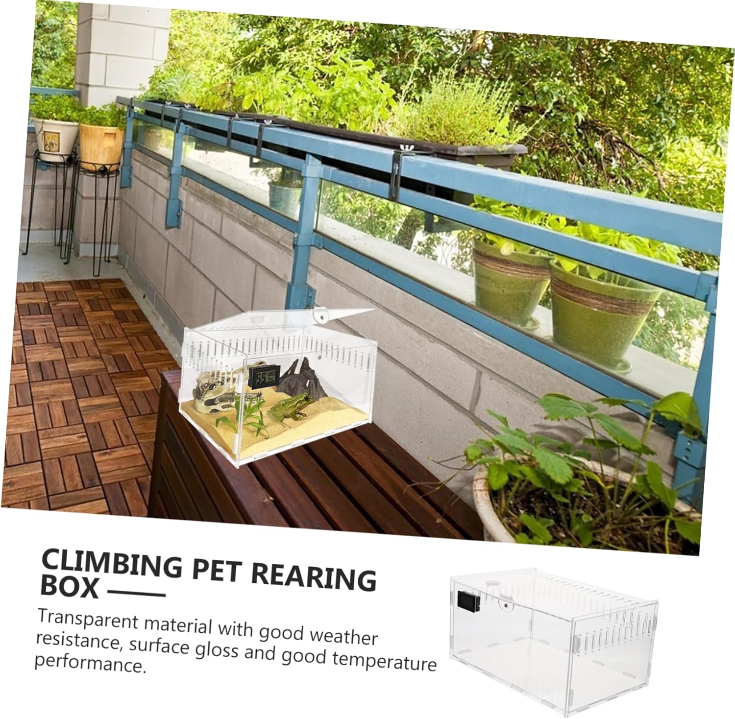 Transparent Reptile Breeding Box with Ventilation for Snakes and Small Pets Multi Function Household Snake Cage with Stable Airflow Spacious Reptile Enclosure for Geckos and