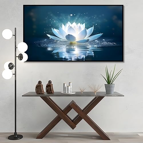 Miniatura 2 de ICEWQOQU Lienzo impreso para pared, lienzo de loto, arte de pared zen, spa, lienzo, meditación, espiritual, dormitorio, baño, decoración del hogar