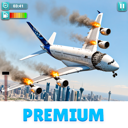 Flugsimulator: Absturz eines Flugzeugs in der Stadt – Premium-Version
