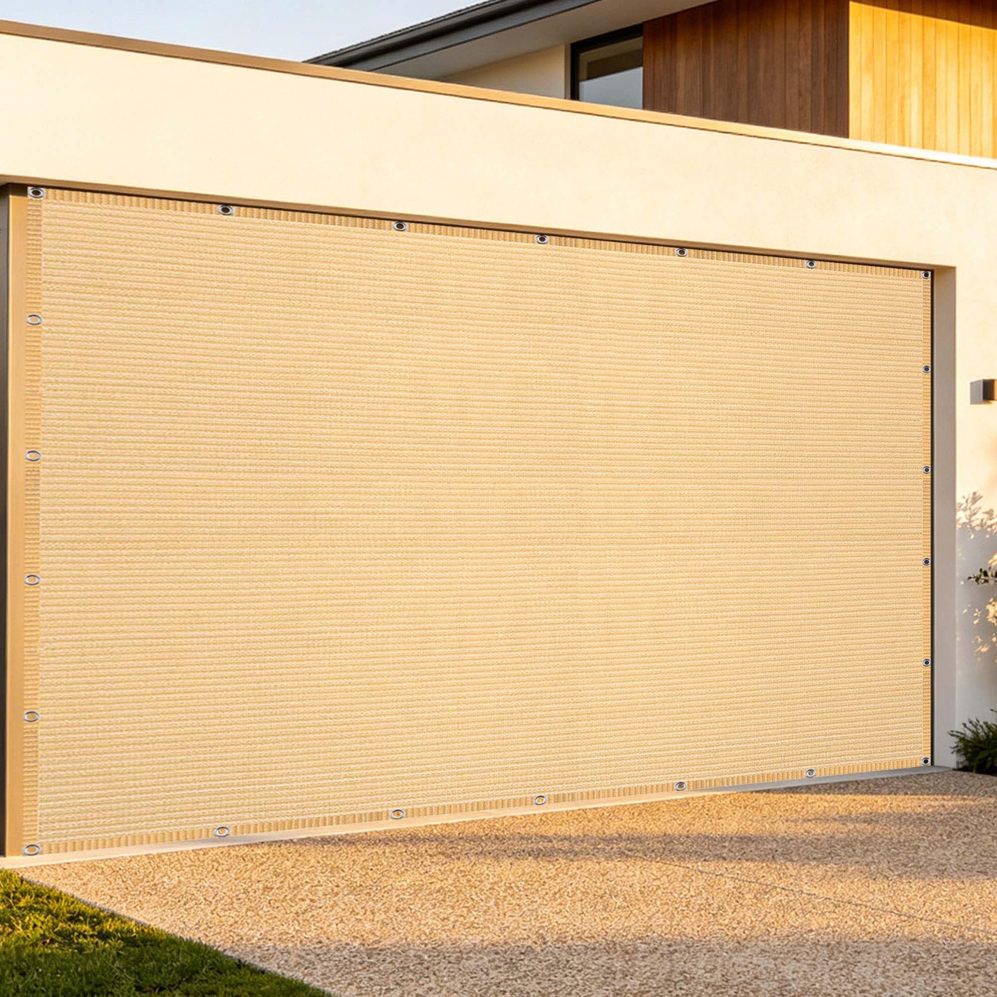 Filet d'ombrage rectangulaire 2.4 x 3.8 m crème pour couverture végétale