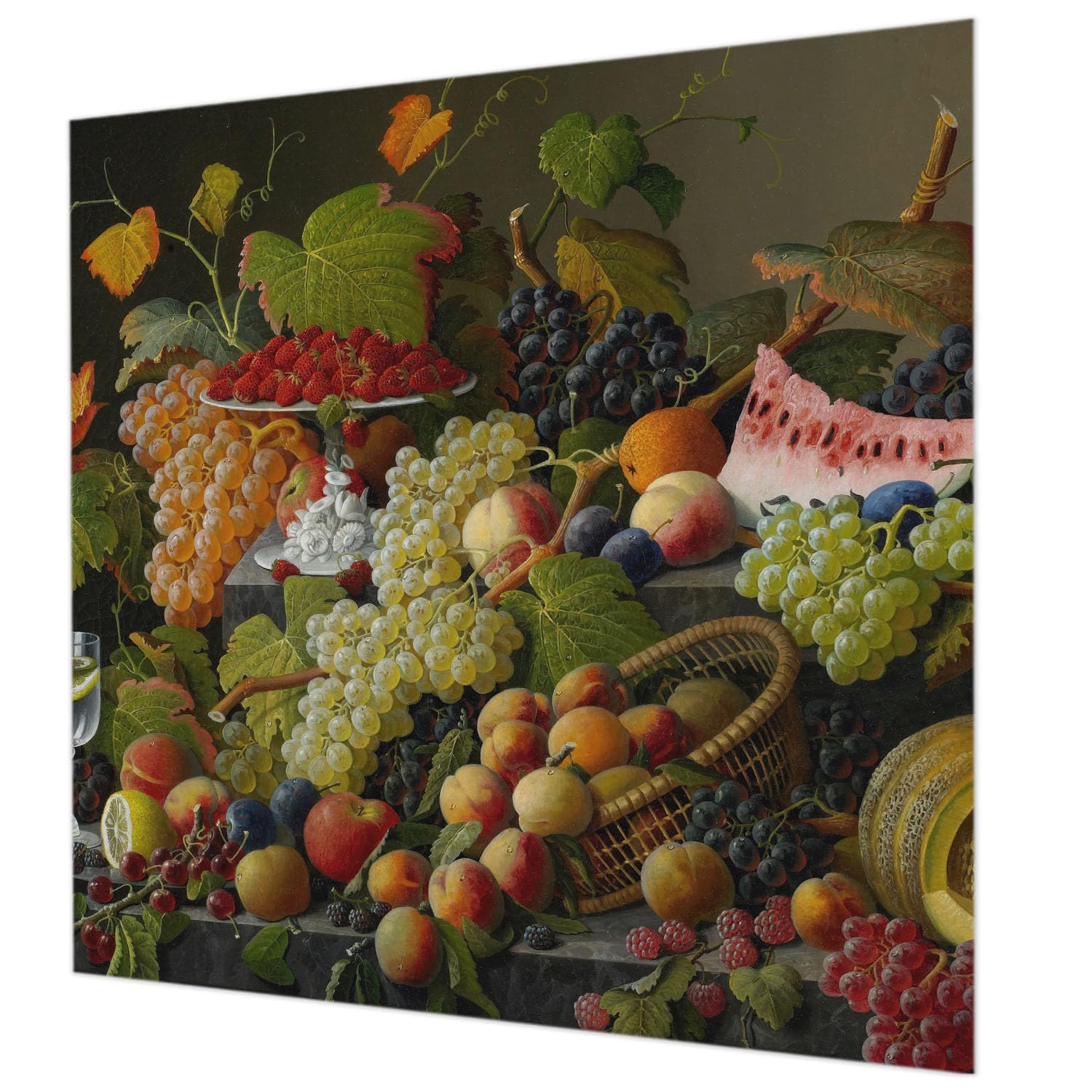 Décor mural intissé 250x250 cm composition fruits avec colle