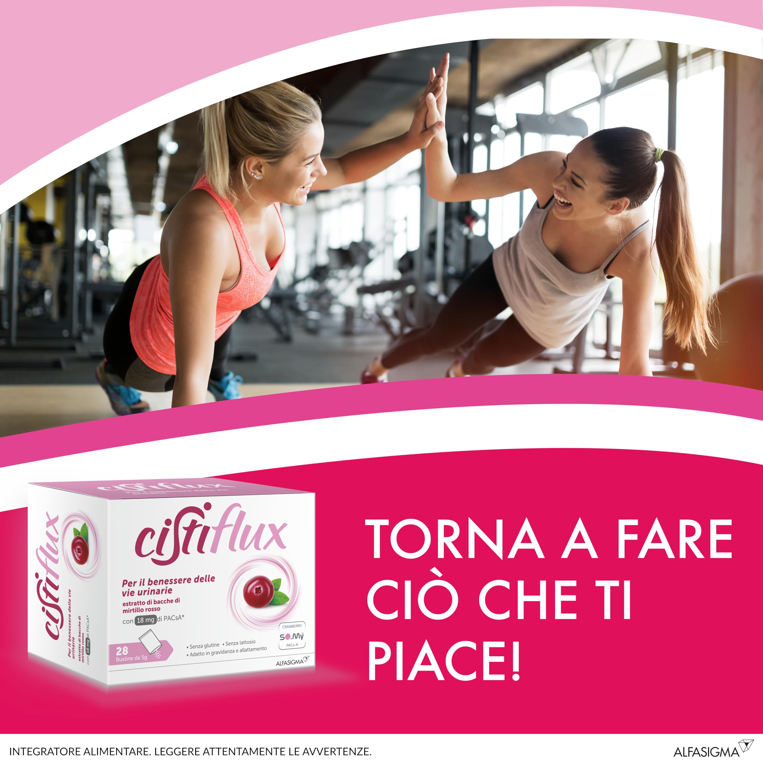 Cistiflux, Integratore a Base di Estratto di Mirtillo Rosso,Cranberry Americano, e D-Mannosio,per Favorire Una Corretta Funzionalità delle Vie Urinarie, 28 Bustine, Gusto Frutti di Bosco