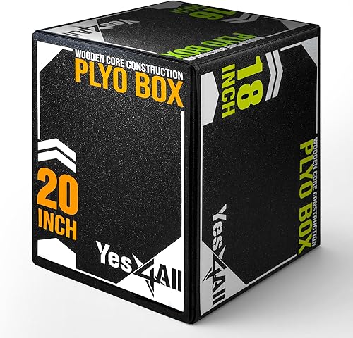 Miniatura 8 de Yes4All 3-in-1 Soft Plyo Box Wooden Core - Basketball Version  Safe for Shins - Non-Slip Multi-Use Plyometric Box for Jumping, Conditioning, and