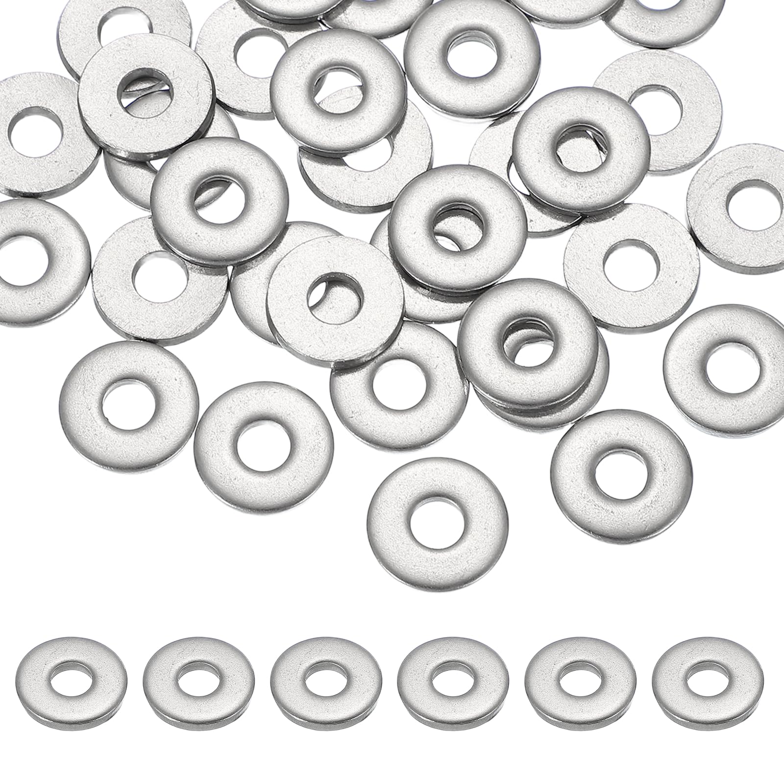 PATIKIL M5 x 15mm Metal Screw Washers Set, 36Pcs 304 Stainless Steel Flat Washers for Screws Bolts Factories Home Outdoor Projects
