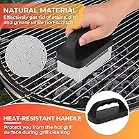 Vista 4 de Kit de limpieza de plancha para Blackstone, accesorios para parrilla plana, juego de herramientas de limpieza con piedra para parrilla, raspador
