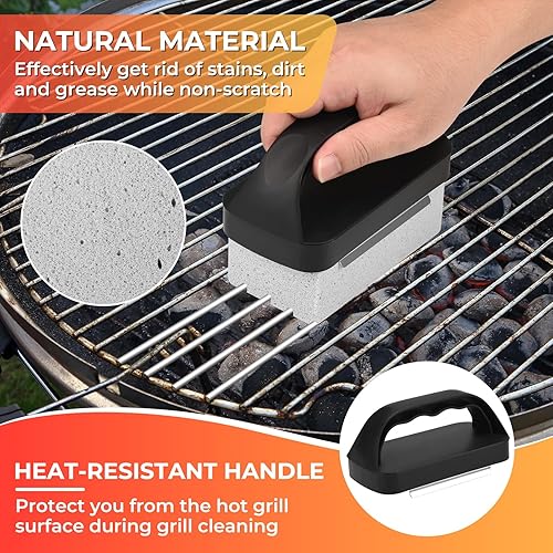 Miniatura 4 de Kit de limpieza de plancha para Blackstone, accesorios para parrilla plana, juego de herramientas de limpieza con piedra para parrilla, raspador de