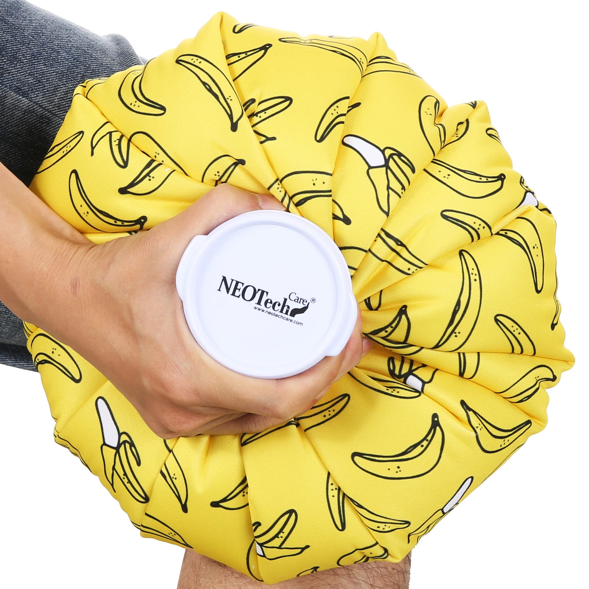 NeoTech Care Ice Bag, Screw Top Fillable, Reusable (Bananas Design, 11 inch)